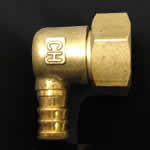 90 degree 15mm Brass Elbow Push fit to Thread